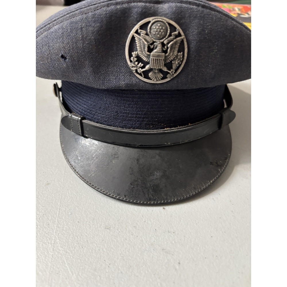 Vintage 1960s Flight Ace Air Force Uniform Service Hat Officer Vietnam Era